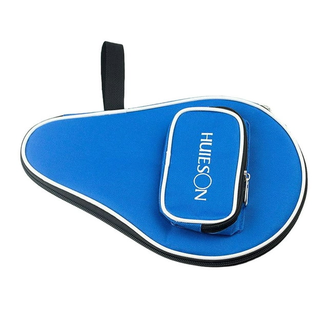 Sonducket Estuche para raqueta de tenis de con cremallera exterior Oxford 3 bolsas para pelotas contenedor de gran capacidad accesorios para Tenis de Azul