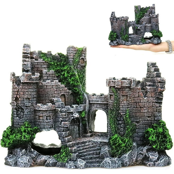 Simulation Resin Castle Ornament Castle Aquarium Decoration Decorative Castle for Aquarium Fish Tank Castle Decoration Aquarium Decoration