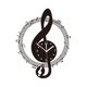 thumbnail image 4 of Reloj de pared con notas musicales, decoración de pared para el hogar, fácil de leer, reloj colgante de acrílico 30 cm, 4 of 9