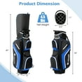 thumbnail image 3 of Gymax Golf Cart Bag Lightweight Golf Club Bag w/ 14 Way Dividers Top & Carry Handles Blue, 3 of 8
