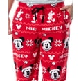 thumbnail image 3 of Disney Mickey Mouse Men's Santa Mickey 3 Piece Pajama Sleep Set Shirt Pants and Socks, 3 of 7
