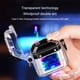 thumbnail image 4 of Electronic Rechargeable Lighter, Lighter, Transparent Double Lighter LED Power Display Type-C Rechargeable Lighter Outdoor Windproof, 4 of 9