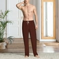 thumbnail image 6 of Lsque Brown Print Men's Pajama Pants, Lounge Pant - Comfortable Home Wear,Elastic Waistband, Stylish Design-X-Large, 6 of 9
