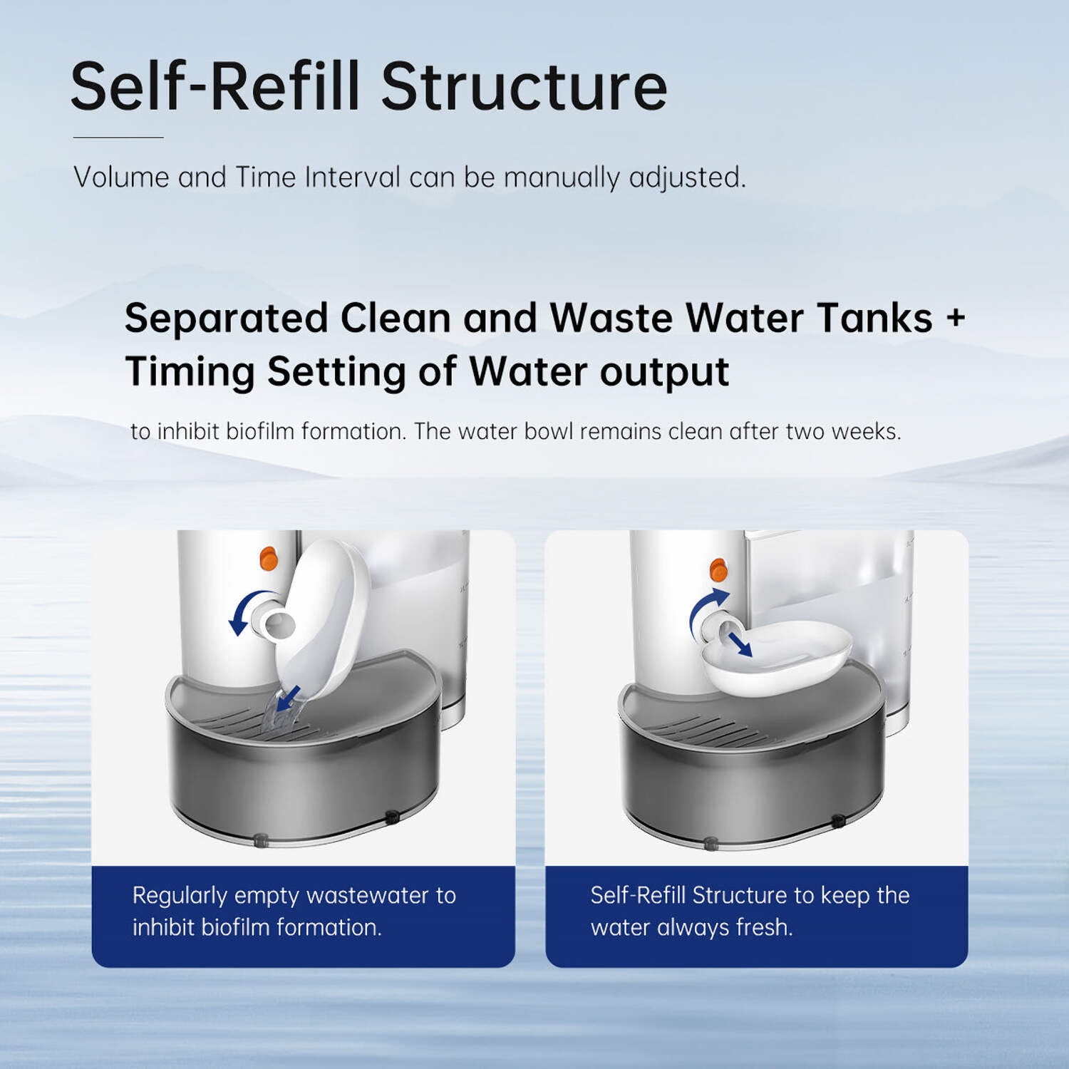 Lovely Caves Wireless Filter Free Cat Water Fountain