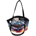 thumbnail image 5 of Independence Day Canvas Leather Mix Handbag Twill Sponge Jeanette 30x10.5x39cm/11.8x4.1x15.4in, 5 of 5