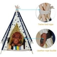 thumbnail image 4 of DEWEL Pet Teepee Removable Washable Dog Bed Portable Cat Tent Pet Sweet House for Dog Cat Pet (Without Cushion), 4 of 7