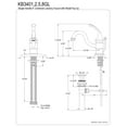 thumbnail image 2 of Kingston Brass KB3402GL Single-Handle 4 in. Centerset Bathroom Faucet, Polished Brass, 2 of 2