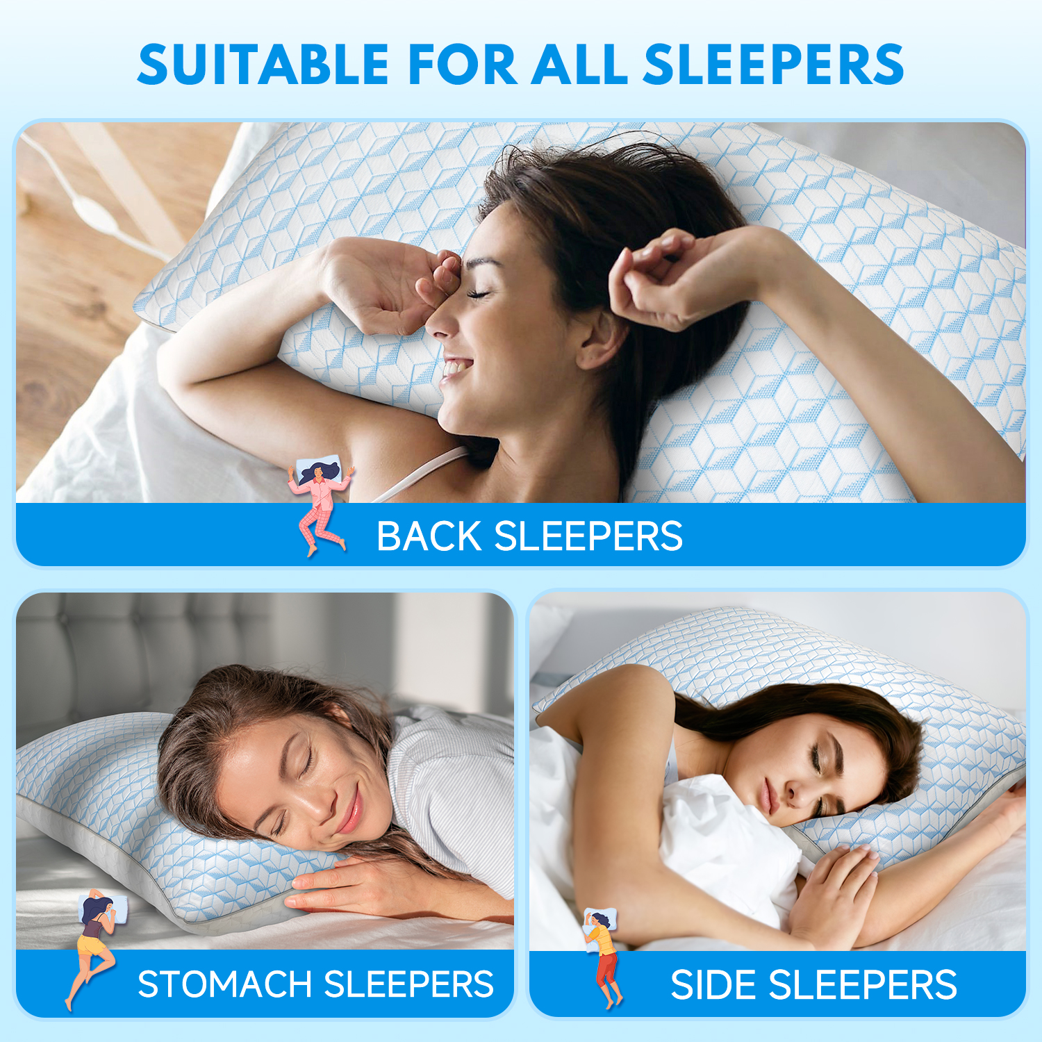 FAPO Cooling Queen Pillows Set of 2 photo 7