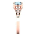 thumbnail image 3 of 2.21ct round cut natural swiss blue topaz 14k rose gold Bridal Wedding Engagement Promise Anniversary Ring for Women size 4.5, 3 of 7