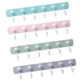 thumbnail image 6 of Self Adhesive Coat 6-Hook Hook Rail, Towel Rack, storage and Organization Hanger for Kitchen, Bedroom, Bathroom, Foyer, Hallway Green, 6 of 8
