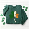 thumbnail image 4 of Xuyuer Women St Patricks Day Sweatshirts Lucky Clover Shenanigans Long Sleeve Round Neck Shamrock Coordinator Pullover Top, 4 of 6