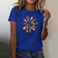 thumbnail image 2 of Womens Tops Short Sleeve Summer Tops For Women Casual Fashion Print Round Neck Womens T Shirts, 2 of 4
