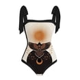 thumbnail image 2 of Traje De Baño Damas 2 uds traje de baño atlético de playa para mujer a la moda con vestido para accesorios femeninos (pájaro negro L), 2 of 8
