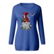 thumbnail image 4 of Camisas Navideñas Para Mujer, Camisetas de Manga Larga, Blusa Pulóver Fruncida de Cuello Redondo Con Estampado de Moda Erógena Informal Odeerbi ODB201923, 4 of 5
