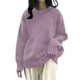 thumbnail image 4 of Women's Clothing Casual Oversized Pullover Knit Sweaters Cozy Winter Minimalist Outfit Petite Friendly Oversized Knit Pullover – Soft Slouchy Fall/Winter Sweater, 4 of 4