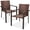 Light Brown, variant on Best Choice Products Set of 2 Wicker Chairs, Stackable Outdoor Dining Furniture w/ Armrests - Gray