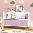 thumbnail image 2 of iRerts Kids Bookcase with Storage, Wooden Bookshelf and Toy Storage Organizer Cabinet, Cubes Bookshelf for Toddlers Children Boys Girls in Kids Room Furniture/ Bedroom/ Living Room, Pink, 2 of 6
