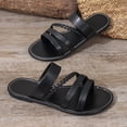 thumbnail image 5 of Willtoo Women's Strappy Slide Flat Sandal Comfortable Open Toe Summer Beach Vacation Shoes Dress Cute Slip On Braided Sandals, 5 of 5