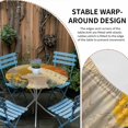 thumbnail image 2 of White Peacock Elegant Round Tablecloth for 55-60 Inch Tables,Fitted Table Cover with Elastic Edge,Vintage Garden Floral Botanical Waterproof Outdoor Table Cloth Protector for Patio Garden Dinner, 2 of 9