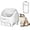 White, variant on Memoryfield Self-Cleaning Open-Top Automatic Cat Litter Box with App Control, 10.5L Waste Bin, Gray