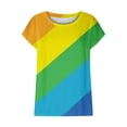 thumbnail image 4 of DailyTrove 3. Women's Two-Tone Contrast Short Sleeve Tank - V-Neck Casual Top, Minimalist for, 4 of 4
