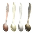 thumbnail image 3 of 4pcs Forma de hojas Cucharas de café Acero inoxidable Scoops Vintage (color surtido), 3 of 7