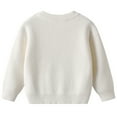 thumbnail image 5 of Gubotare Sweater for Baby Boys Boys Basic Sweater Long Sleeve Crew Neck Classic Knit Pullover Size 6 9 Months (White,6-9 Months), 5 of 7