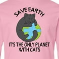 thumbnail image 4 of Inktastic Save Earth It's the Only Planet with Cats with Black Cat Long Sleeve Youth T-Shirt, 4 of 5