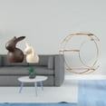 thumbnail image 2 of Juego de estatuas de cerámica, estante de almacenamiento de pared con figuritas, estante colgante de metal, decoración de mesa de hierro, artesanías a, 2 of 8