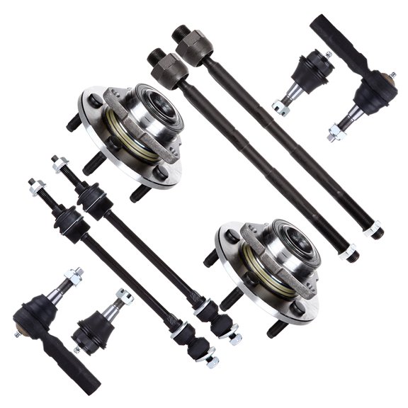 ECCPP Wheel Hub Assembly 2002 2003 2004 2005 for Dodge Ram 1500 - Front Inner Tie Rod End Front Lower Ball Joint Front Outer Tie Rod End Front Sway Bar End Link Wheel Hub Bearing