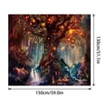 thumbnail image 3 of Tapiz para colgar en la pared, madera encantada, árbol forestal, 150 x 130 cm, 3 of 3