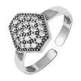 thumbnail image 6 of Mooneye 925 Sterling Silver Oxidized Plated Cluster Toe Ring Open Adjustable Toe Rings For Women Set OF 3 Pcs, 6 of 8