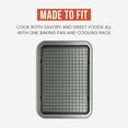 thumbnail image 5 of Chef Pomodoro Non-Stick Rectangle Baking Sheet and Cooling Rack Set, 2-Pcs (15.0 x 10.6"), 5 of 7