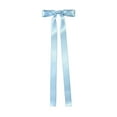 thumbnail image 1 of Eoozwa Cloth Hair Bows Big Hair Bows for Women Hair Ribbons Oversized Long Tail White Hair Bow Black Hair Bow Large Hair Ribbon Barrettes Metal Clips Bowknot Aesthetic Hair Accessories, 1 of 5