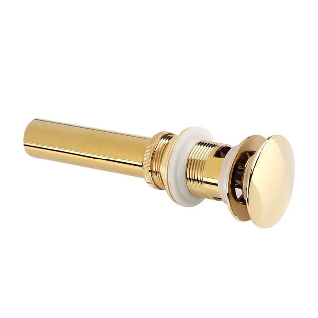 VIFER Stopper, Kitchen Bathroom Basin Sink Solid Brass Pop Up Drain Stopper with Overflow Hole