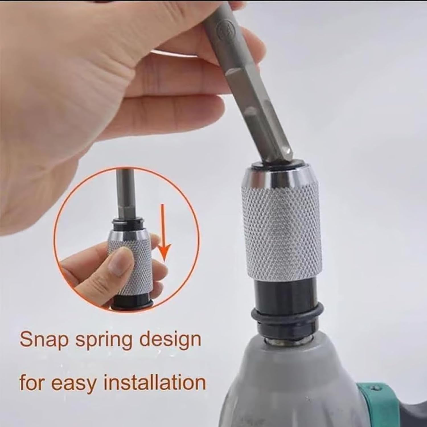 Electric Hammer To Drill Converter, Rotary Hammer Adapter with 4 Impact Drill Bits Set for Concrete Brick Stone Drilling