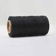 thumbnail image 2 of 1 Roll About 280 Yards Flat Waxed Polyester Cord 1mm Leather Sewing Thread Rattail Beading String for DIY Jewelry Making Kumihimo Shamballa Friendship Bracelet Weaving - Black, 2 of 7