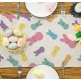 thumbnail image 5 of YIBAGA Easter Table Runner, Colorful Easter Bunny Decor for Indoor Dining Table Spring Holiday Decorations, 13x36 inch, Polyester, 5 of 6