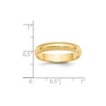 thumbnail image 4 of Real 14kt Yellow Gold 4mm Milgrain Half-Round Wedding Band Size: 9; for Adults and Teens; for Women and Men, 4 of 4