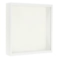 thumbnail image 1 of Marco de sombra de madera Uxcell 7x7 para flores secas, marco de foto flotante blanco, 1 of 7
