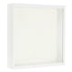 thumbnail image 1 of Marco de sombra de madera Uxcell 7x7 para flores secas, marco de foto flotante blanco, 1 of 7