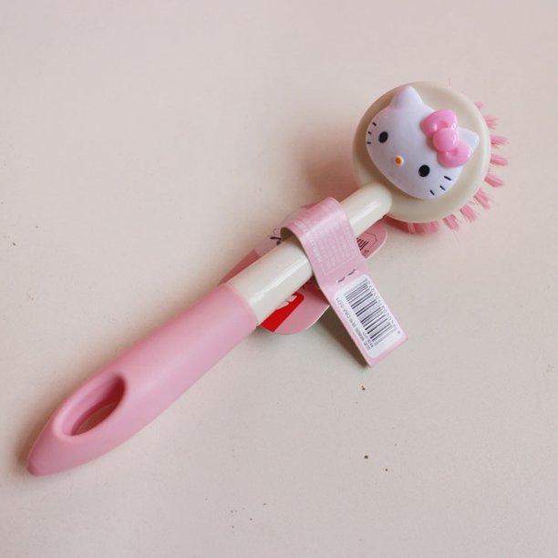 Cepillo de limpieza con dibujos animados de Hello Kitty, cepillo multifuncional con forma de gato Dingdang, lindo cepillo para ollas KT, cepillo para lavar platos