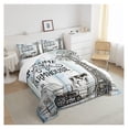 thumbnail image 4 of Jia ma sha Rustic Farmhouse Kids Comforter Set King Size,Old Wooden Door Cottage Bedding Set,Girls Boys Adults Room Decor,Cow Chicken Tractor Down Comforter,Blue Vintage Duvet Insert,2 Pillowcases, 4 of 6