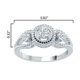 thumbnail image 3 of V3 Jewelry® 925 Sterling Silver with 1/2 CTTW Moissanite Three Stone Ring for Women, 3 of 5