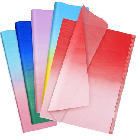 Colored Gradient Tissue Paper 50 Sheets Gift Wrap Tissue Paper for Gift Bags Boxes & Crafts Art Packing for Birthday Christmas Valentine s Wedding Flower Holiday Decor 19.7x13.8 in
