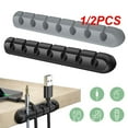 thumbnail image 2 of 1/2PCS Cable Organizer Silicone USB Cable Winder Desktop Tidy Management Clips Cabo Holder For Mouse Headphone PC Cord Wire Style C 1pc, 2 of 6