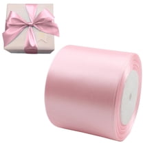 SeekLGT 3 Inch Wide Satin Ribbon 25 Yards Single Face Polyester Thick Ribbon Roll for Wedding Chair Sashes Large Bows Flower Bouquets Christmas Crafts Gift Wrapping