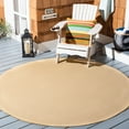thumbnail image 2 of SAFAVIEH Courtyard Flint Checkered Indoor/Outdoor Area Rug, Gold/Beige, 5'3" x 7'7", 2 of 9