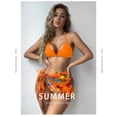 thumbnail image 3 of Aayomet Maillots de Bain pour Femmes 2024 3 Pcs Bikini (Orange, S), 3 of 5