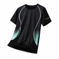 thumbnail image 7 of Men's T-Shirt Polyester Quick Dry Running Top, Short Sleeve Crewneck Athletic Shirt, Breathable Moisture-Wicking for Gym Workout Casual Daily Sports, Solid Color | Zenithor,Green 2XL, 7 of 7